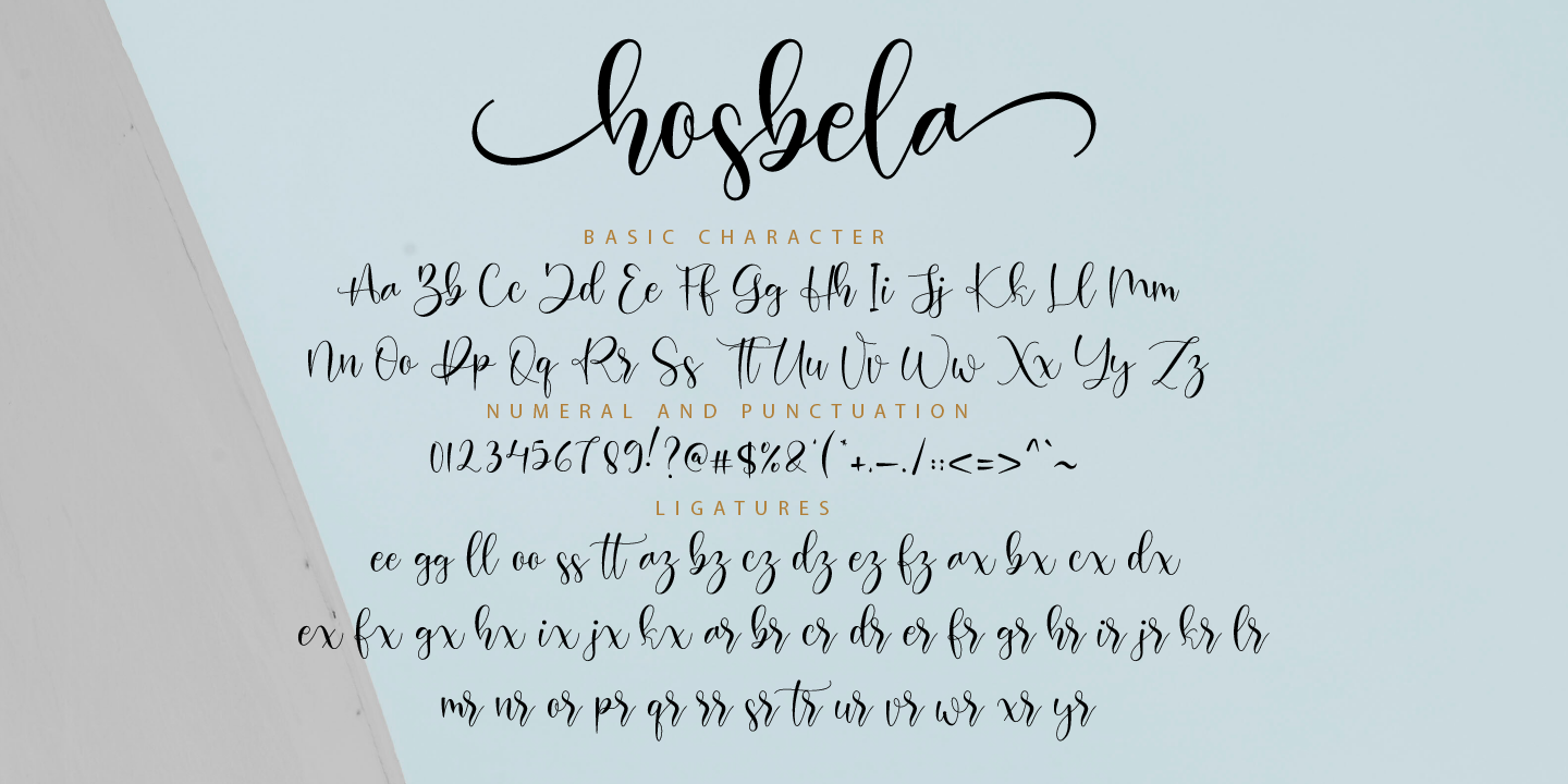 Example font Hosbela #3